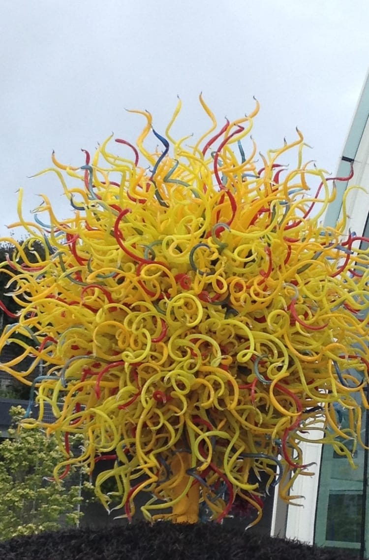 Art installation of light tubes